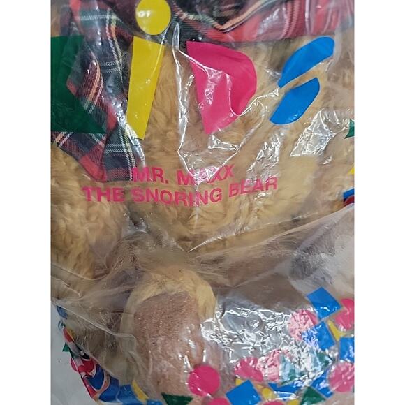 Vintage 1996 AVON Mr. Maxx The Snoring Bear 18" New & SEALED in Original Package - Picture 2 of 7